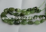 CNG5203 13*18mm - 15*25mm faceted nuggets green rutilated quartz beads