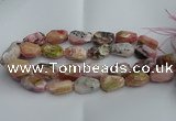 CNG5206 13*18mm - 15*25mm faceted nuggets pink opal gemstone beads