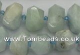 CNG5217 15.5 inches 12*16mm - 15*20mm faceted nuggets aquamarine beads