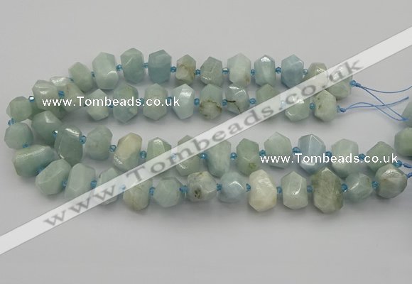 CNG5217 15.5 inches 12*16mm - 15*20mm faceted nuggets aquamarine beads