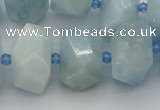 CNG5218 15.5 inches 12*16mm - 15*20mm faceted nuggets aquamarine beads