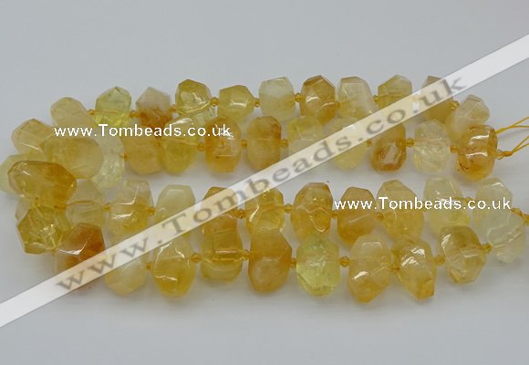 CNG5219 15.5 inches 12*16mm - 15*20mm faceted nuggets citrine beads