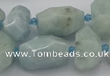 CNG5230 15.5 inches 12*16mm - 15*25mm faceted nuggets aquamarine beads