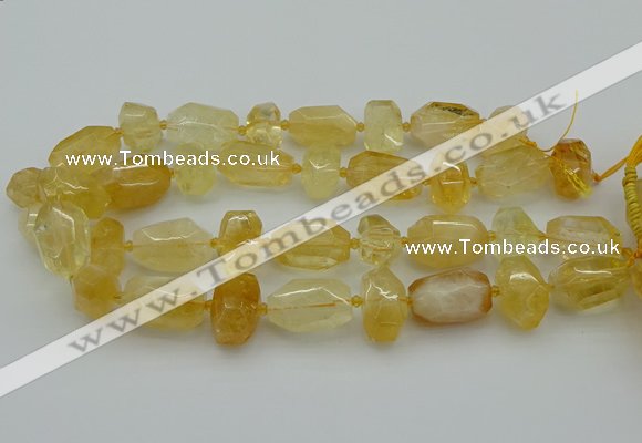 CNG5232 15.5 inches 12*16mm - 15*25mm faceted nuggets citrine beads