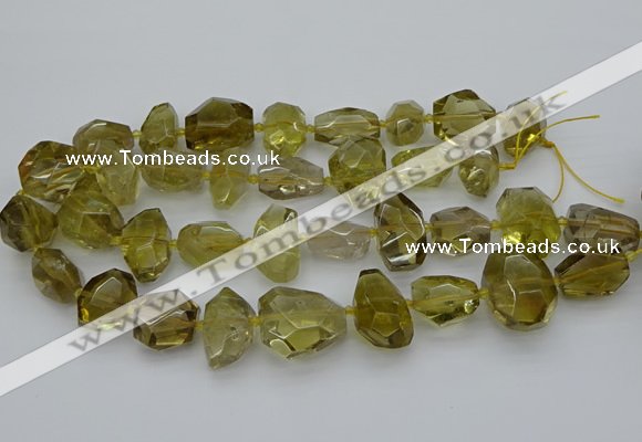 CNG5236 15.5 inches 13*18mm - 18*25mm faceted nuggets lemon quartz beads