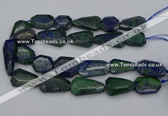 CNG5257 15.5 inches 20*25mm - 25*40mm faceted freeform chrysocolla beads