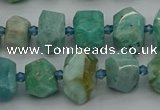 CNG5270 15.5 inches 8*12mm - 12*16mm faceted nuggets amazonite beads