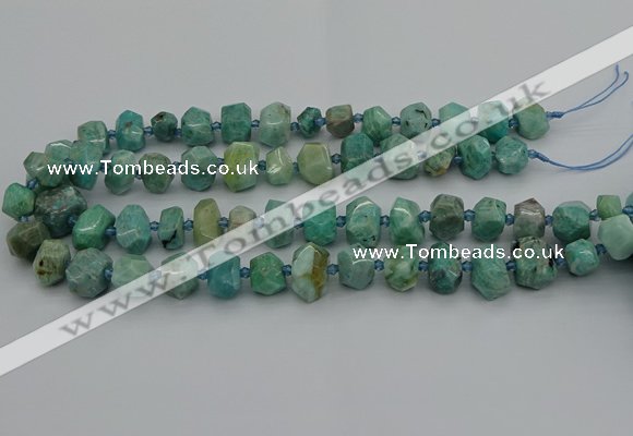 CNG5270 15.5 inches 8*12mm - 12*16mm faceted nuggets amazonite beads