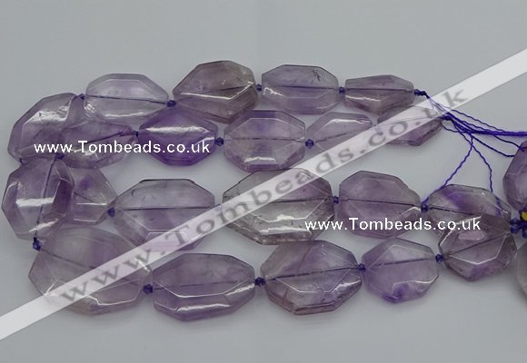 CNG5283 15.5 inches 20*30mm - 35*45mm faceted freeform amethyst beads