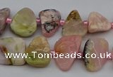 CNG5293 15.5 inches 8*12mm - 15*20mm freeform pink opal gemstone beads