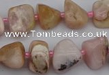 CNG5294 15.5 inches 8*12mm - 15*20mm nuggets pink opal gemstone beads