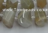 CNG5300 15.5 inches 12*16mm - 15*20mm faceted nuggets moonstone beads