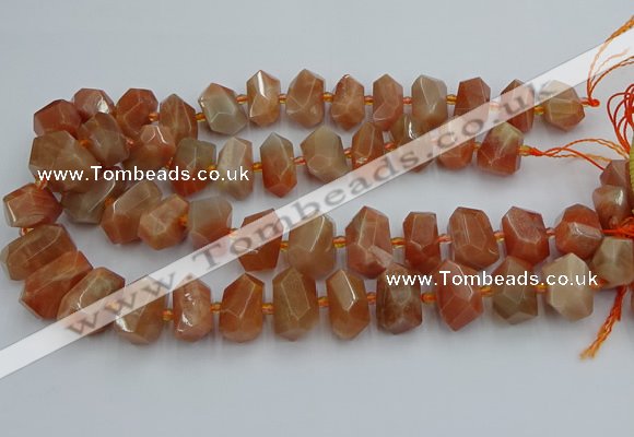 CNG5302 15.5 inches 12*16mm - 15*20mm faceted nuggets moonstone beads