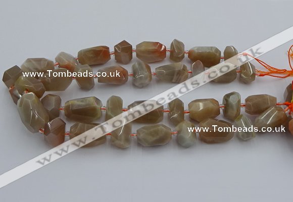 CNG5304 15.5 inches 12*16mm - 18*25mm faceted nuggets moonstone beads