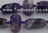 CNG5306 15.5 inches 12*16mm - 15*20mm faceted nuggets amethyst beads