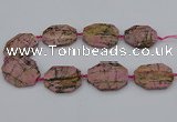 CNG5316 15.5 inches 25*35mm - 35*45mm freeform rhodonite beads