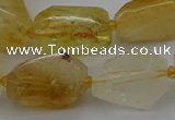 CNG5321 15.5 inches 12*16mm - 15*25mm faceted nuggets citrine beads