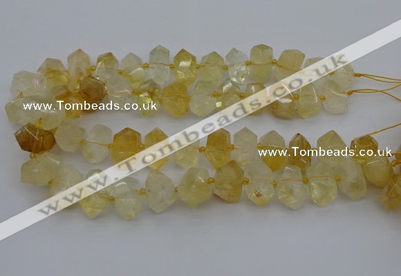 CNG5327 15.5 inches 12*16mm - 15*20mm faceted nuggets citrine beads
