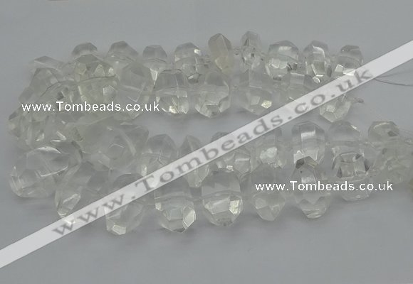 CNG5335 15.5 inches 13*18mm - 20*30mm faceted nuggets white crystal beads