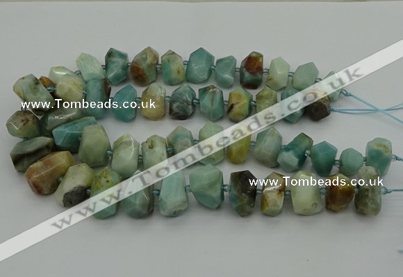 CNG5337 15.5 inches 12*16mm - 15*20mm faceted nuggets amazonite beads