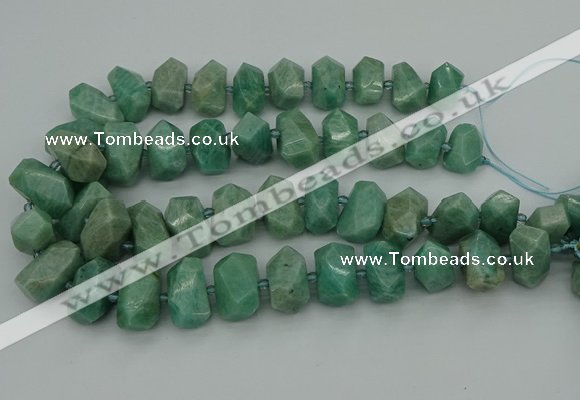 CNG5338 15.5 inches 12*16mm - 15*20mm faceted nuggets amazonite beads