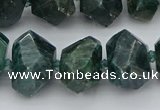 CNG5340 12*16mm - 15*20mm faceted nuggets green apatite beads