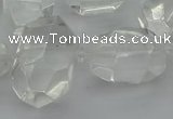 CNG5343 15.5 inches 12*16mm - 15*25mm faceted nuggets white crystal beads