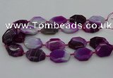 CNG5345 15.5 inches 25*35mm - 30*40mm faceted freeform agate beads