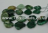 CNG5354 15.5 inches 20*30mm - 35*45mm faceted freeform African jade beads