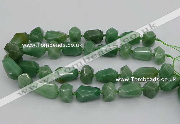 CNG5374 15.5 inches 12*16mm - 18*25mm faceted nuggets green aventurine bead