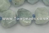 CNG5383 15.5 inches 12*16mm - 18*25mm faceted nuggets aquamarine beads