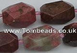 CNG5397 15.5 inches 12*16mm - 15*25mm faceted nuggets rhodochrosite beads