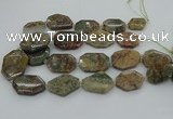 CNG5406 20*30mm - 35*45mm faceted freeform ghost gemstone beads