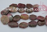 CNG5418 20*30mm - 35*45mm faceted freeform rhodochrosite beads