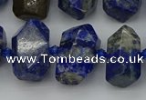 CNG5425 12*16mm - 15*20mm faceted nuggets lapis lazuli beads