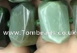 CNG5440 12*16mm - 15*20mm faceted nuggets Canadian jade beads