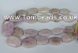 CNG5448 15.5 inches 20*30mm - 35*45mm faceted freeform kunzite beads