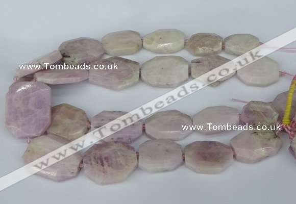 CNG5448 15.5 inches 20*30mm - 35*45mm faceted freeform kunzite beads