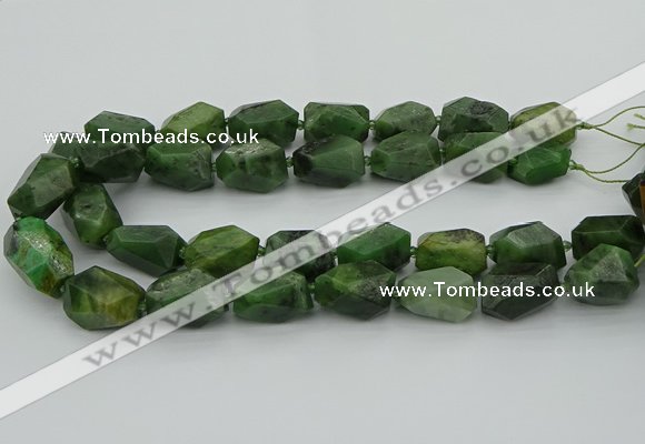 CNG5457 12*16mm - 15*25mm faceted nuggets Canadian jade beads