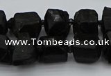 CNG5458 15.5 inches 8*12mm - 12*16mm nuggets black tourmaline beads