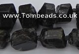 CNG5459 15.5 inches 12*16mm - 15*20mm nuggets black tourmaline beads