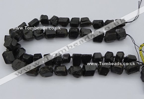 CNG5459 15.5 inches 12*16mm - 15*20mm nuggets black tourmaline beads