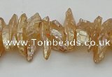 CNG5464 15.5 inches 6*10mm - 8*20mm nuggets plated quartz beads