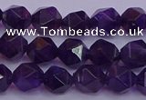 CNG5492 15.5 inches 8mm faceted nuggets amethyst gemstone beads