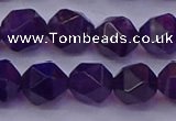 CNG5494 15.5 inches 12mm faceted nuggets amethyst gemstone beads