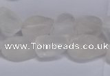 CNG5530 15.5 inches 10*14mm - 12*16mm nuggets white crystal beads