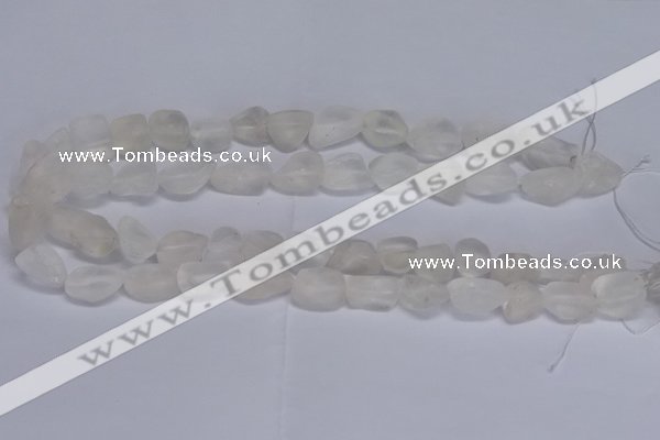 CNG5530 15.5 inches 10*14mm - 12*16mm nuggets white crystal beads