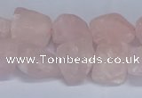 CNG5531 15.5 inches 10*14mm - 12*16mm nuggets rose quartz beads