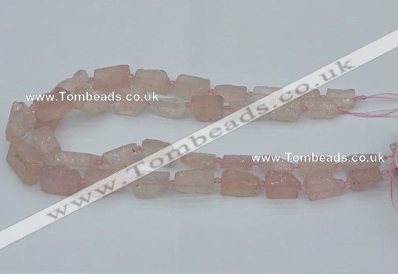 CNG5551 15.5 inches 10*15mm - 15*20mm nuggets rose quartz beads