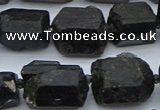 CNG5554 15.5 inches 15*18mm - 18*25mm nuggets black tourmaline beads